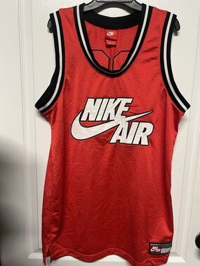 Vintage Nike Air Mesh Basketball Jersey Red White Black #82 Men’s Small